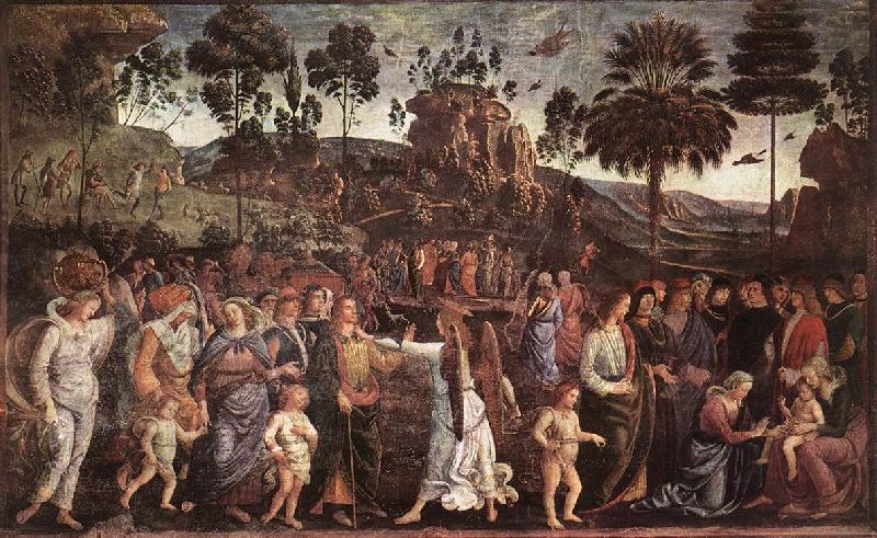 PERUGINO, Pietro Moses's Journey into Egypt a Sweden oil painting art